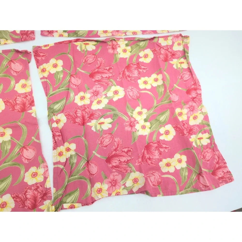 April Cornell Pink Floral Dinner Napkins Set of 4 15